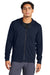 Sport-Tek ST870 Mens Circuit Full Zip Hooded Sweatshirt Hoodie w/ Pockets True Navy Blue Model Front