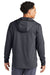 Sport-Tek ST870 Mens Circuit Full Zip Hooded Sweatshirt Hoodie w/ Pockets Graphite Grey Model Back