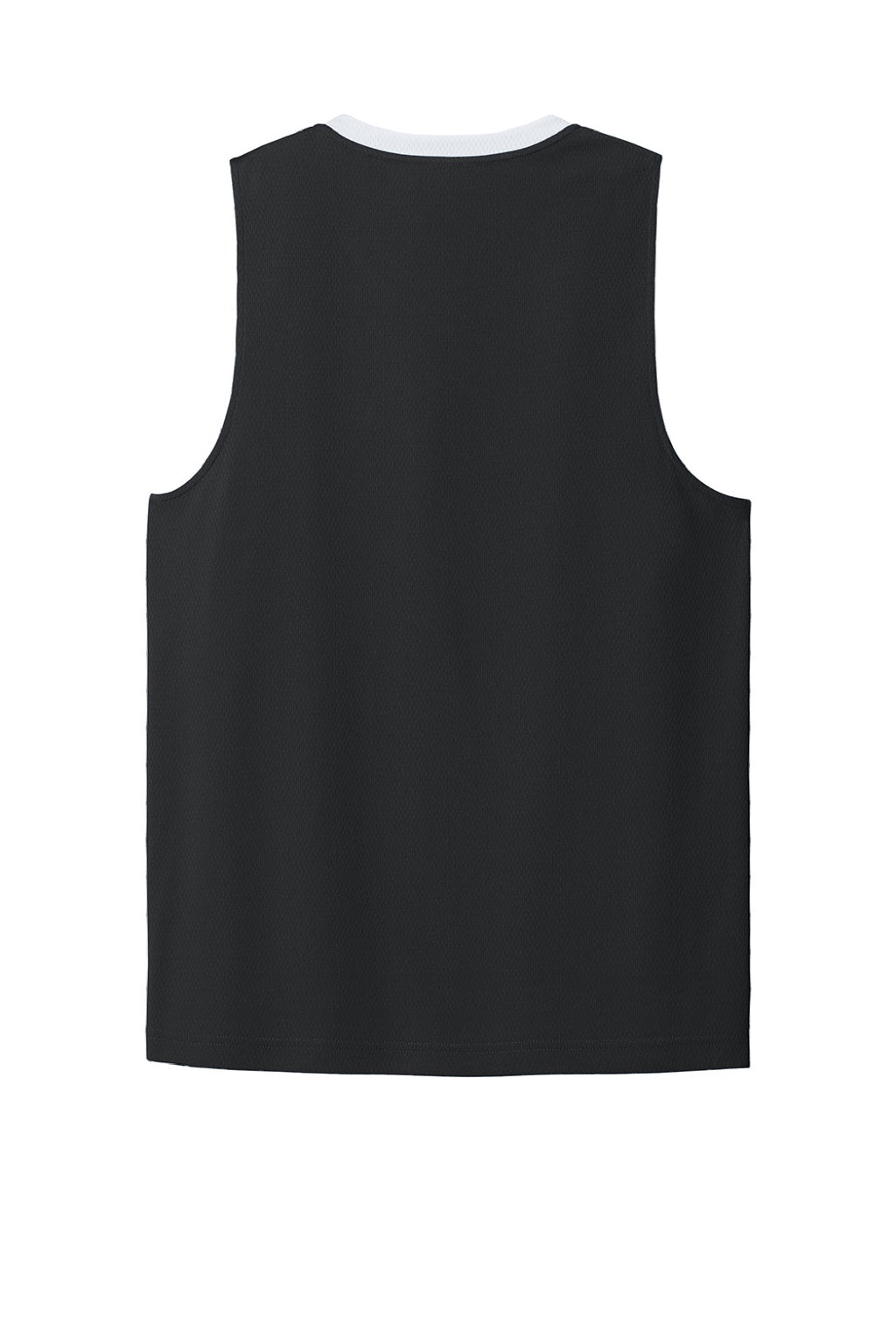 Sport-Tek ST900 Mens Rival Basketball Moisture Wicking Reversible Jersey Tank Top Black/White Flat Back
