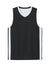 Sport-Tek ST900 Mens Rival Basketball Moisture Wicking Reversible Jersey Tank Top Black/White Flat Front