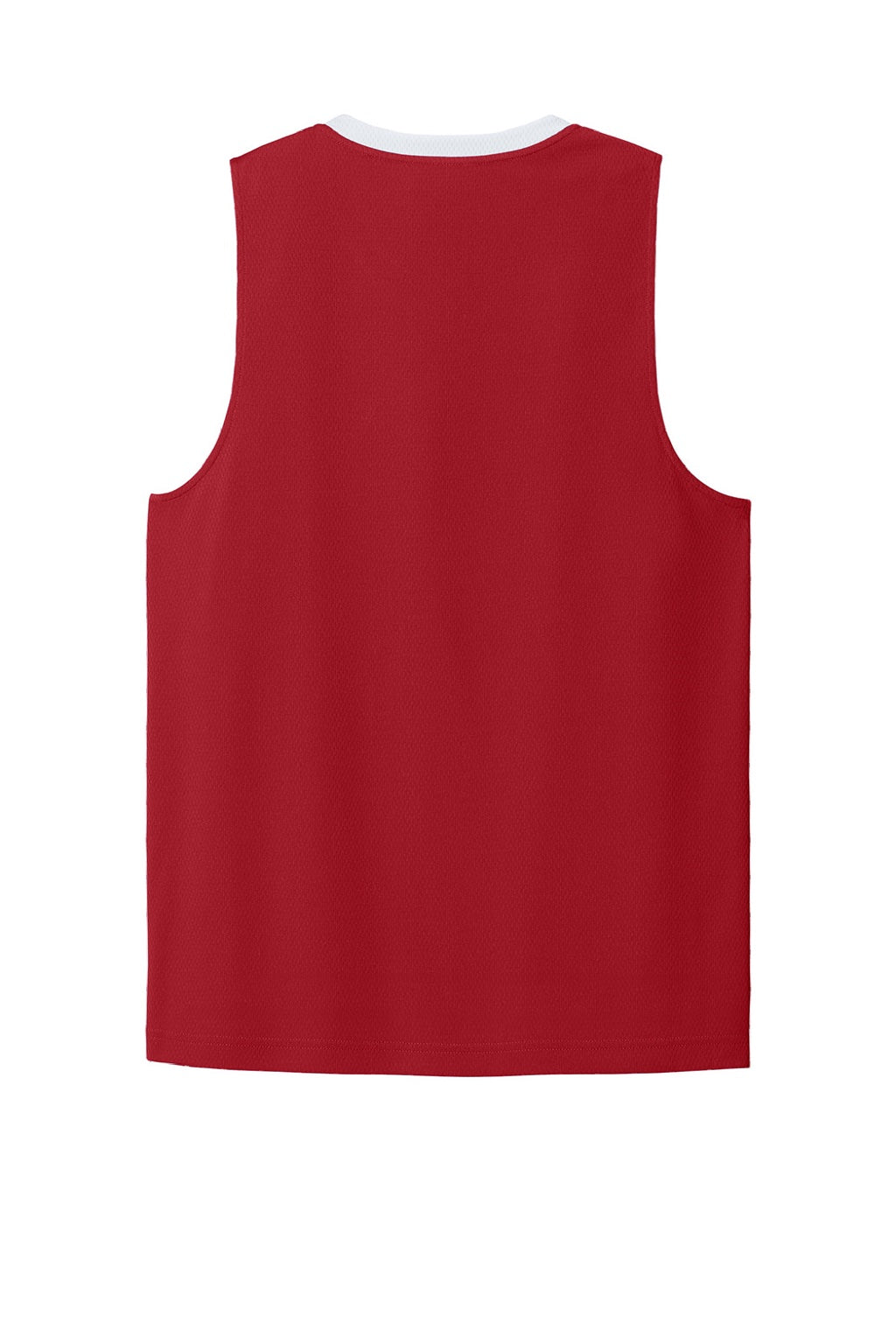 Sport-Tek ST900 Mens Rival Basketball Moisture Wicking Reversible Jersey Tank Top Deep Red/White Flat Back