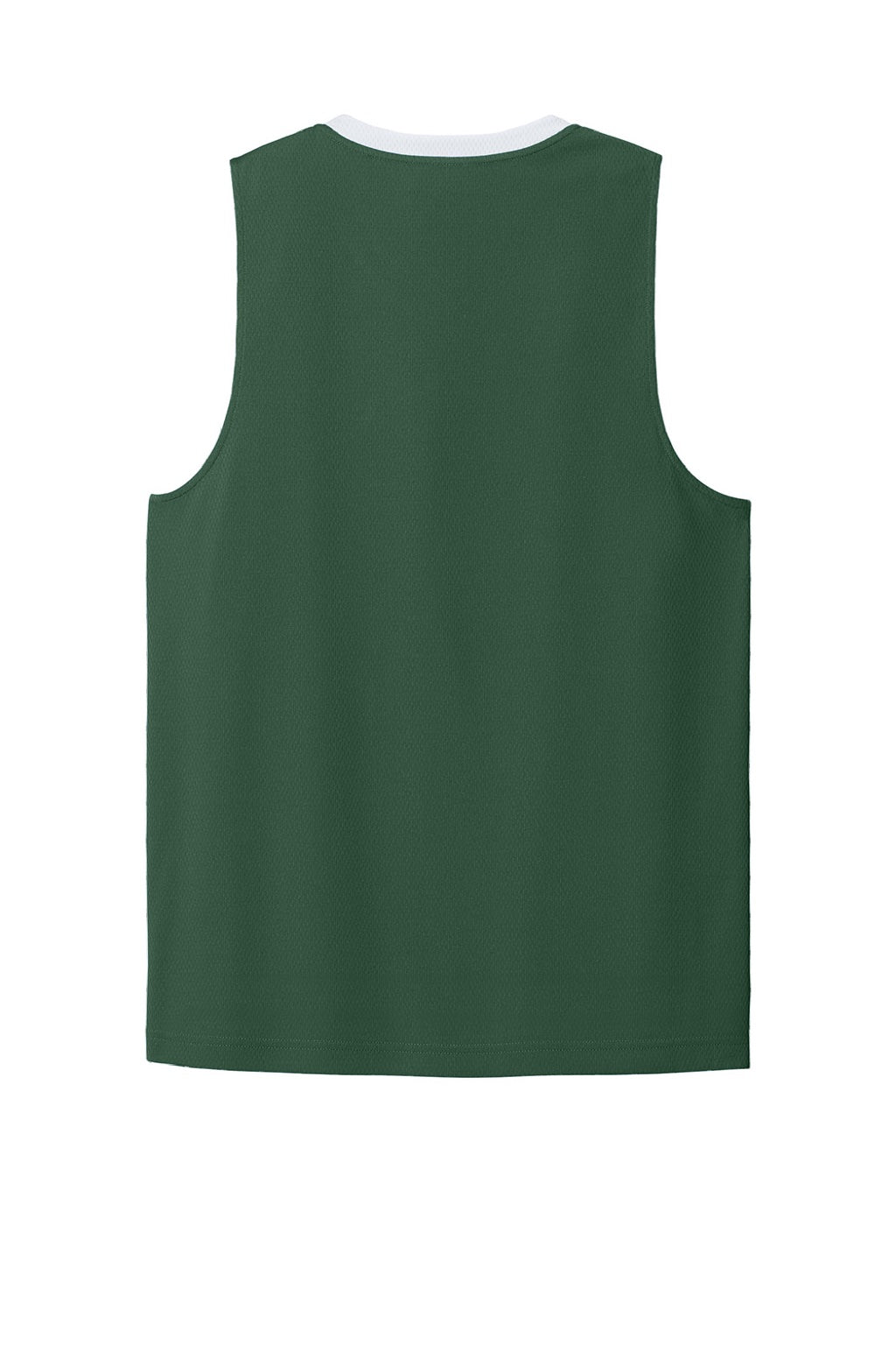 Sport-Tek ST900 Mens Rival Basketball Moisture Wicking Reversible Jersey Tank Top Forest Green/White Flat Back