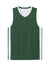 Sport-Tek ST900 Mens Rival Basketball Moisture Wicking Reversible Jersey Tank Top Forest Green/White Flat Front