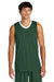 Sport-Tek ST900 Mens Rival Basketball Moisture Wicking Reversible Jersey Tank Top Forest Green/White Model Front