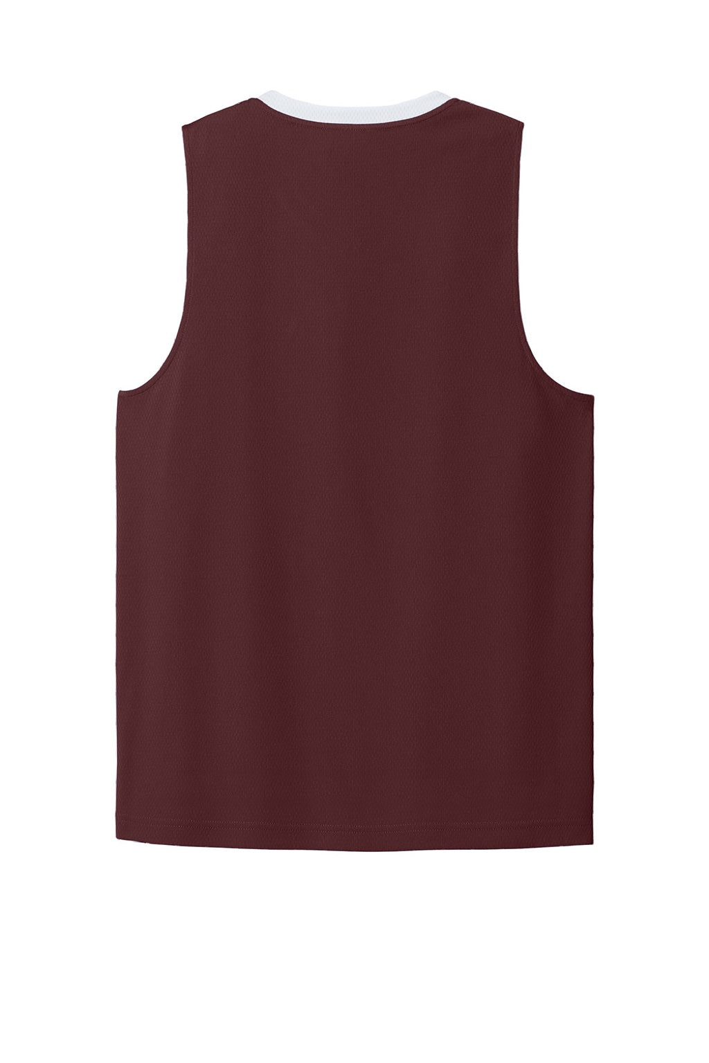 Sport-Tek ST900 Mens Rival Basketball Moisture Wicking Reversible Jersey Tank Top Maroon/White Flat Back