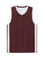 Sport-Tek ST900 Mens Rival Basketball Moisture Wicking Reversible Jersey Tank Top Maroon/White Flat Front