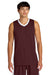 Sport-Tek ST900 Mens Rival Basketball Moisture Wicking Reversible Jersey Tank Top Maroon/White Model Front