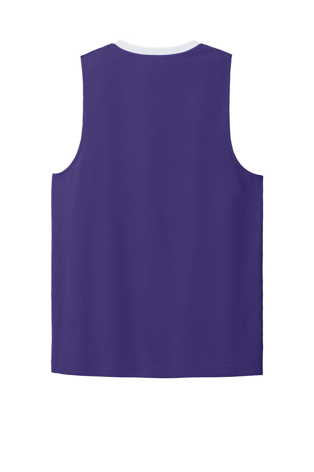 Sport-Tek ST900 Mens Rival Basketball Moisture Wicking Reversible Jersey Tank Top Purple/White Flat Back