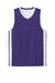 Sport-Tek ST900 Mens Rival Basketball Moisture Wicking Reversible Jersey Tank Top Purple/White Flat Front