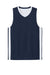 Sport-Tek ST900 Mens Rival Basketball Moisture Wicking Reversible Jersey Tank Top True Navy Blue/White Flat Front