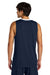Sport-Tek ST900 Mens Rival Basketball Moisture Wicking Reversible Jersey Tank Top True Navy Blue/White Model Back