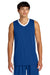 Sport-Tek ST900 Mens Rival Basketball Moisture Wicking Reversible Jersey Tank Top True Royal Blue/White Model Front