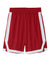 Sport-Tek ST901 Mens Rival Moisture Wicking Basketball Shorts Deep Red/White Flat Front