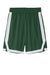Sport-Tek ST901 Mens Rival Moisture Wicking Basketball Shorts Forest Green/White Flat Front