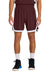 Sport-Tek ST901 Mens Rival Moisture Wicking Basketball Shorts Maroon/White Model Front