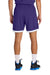 Sport-Tek ST901 Mens Rival Moisture Wicking Basketball Shorts Purple/White Model Back
