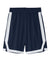 Sport-Tek ST901 Mens Rival Moisture Wicking Basketball Shorts True Navy Blue/White Flat Front