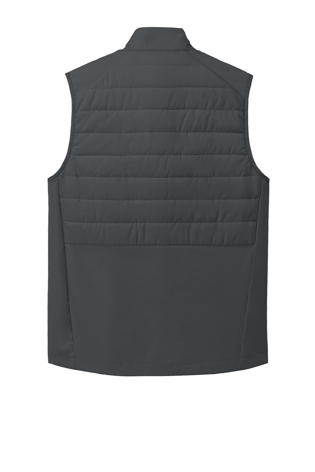 Sport-Tek ST941 Mens Teknical Hybrid Full Zip Vest Iron Grey Flat Back