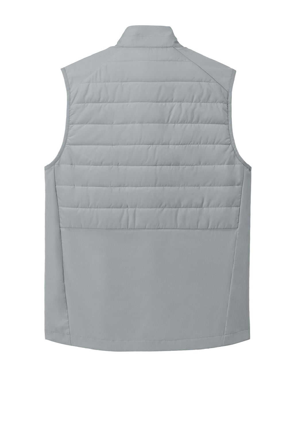 Sport-Tek ST941 Mens Teknical Hybrid Full Zip Vest Silver Grey Flat Back