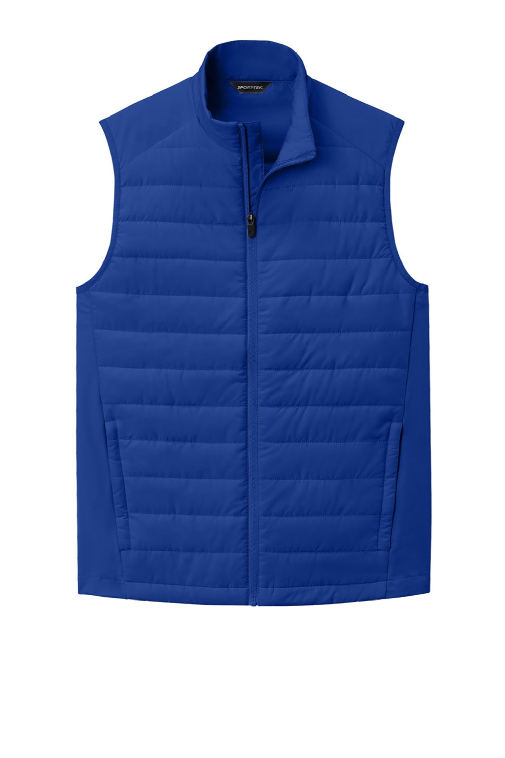 Sport-Tek ST941 Mens Teknical Hybrid Full Zip Vest True Royal Blue Flat Front