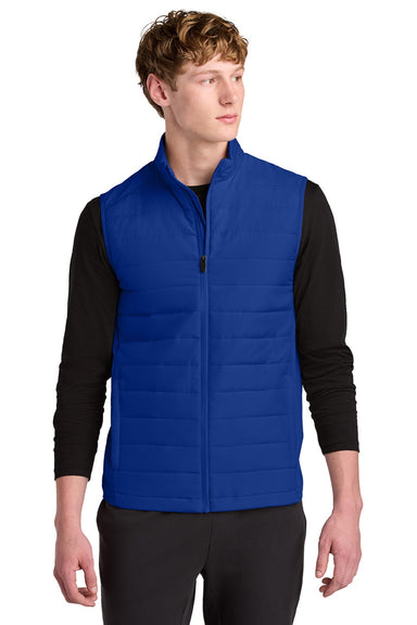 Sport-Tek ST941 Mens Teknical Hybrid Full Zip Vest True Royal Blue Model Front