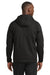 Sport-Tek ST980 Mens Wind & Water Resistant Full Zip Hooded Soft Shell Jacket Deep Black Model Back