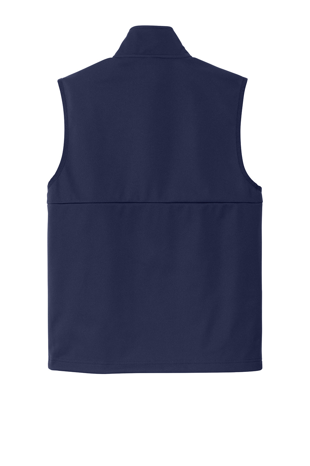 Sport-Tek ST981 Mens Water Resistant Full Zip Soft Shell Vest True Navy Blue Flat Back