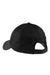 Sport-Tek Hats STC10 Mens Dry Zone Moisture Wicking Adjustable Hat Black Flat Back