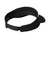 Sport-Tek Hats STC13 Mens Dry Zone Moisture Wicking Colorblock Adjustable Visor Black/White Flat Back
