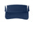 Sport-Tek Hats STC13 Mens Dry Zone Moisture Wicking Colorblock Adjustable Visor True Navy Blue/White Flat Front
