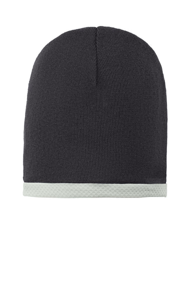 Sport-Tek Hats STC15 Performance Moisture Wicking Knit Beanie Black Flat Front