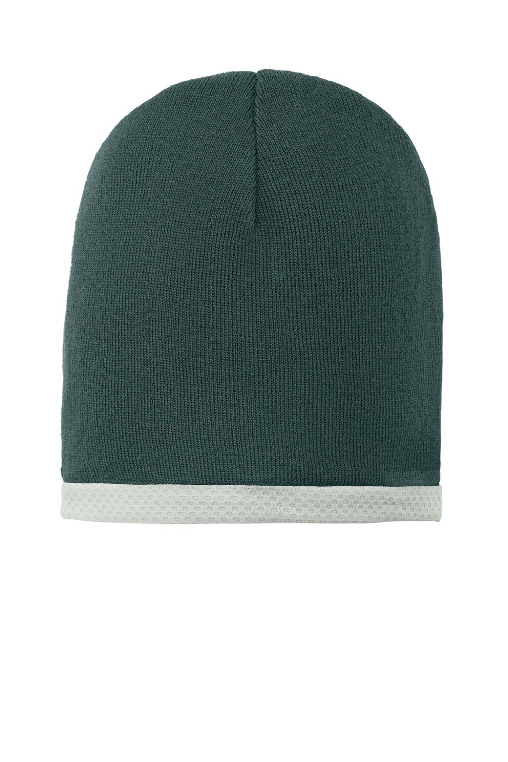 Sport-Tek Hats STC15 Performance Moisture Wicking Knit Beanie Forest Green Flat Front