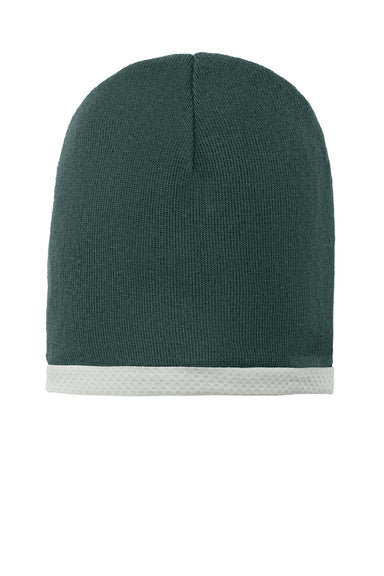 Sport-Tek Hats STC15 Performance Moisture Wicking Knit Beanie Forest Green Flat Front