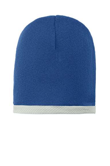 Sport-Tek Hats STC15 Performance Moisture Wicking Knit Beanie True Royal Blue Flat Front