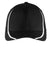 Sport-Tek Hats STC16 Moisture Wicking Stretch Fit Hat Black/White Flat Front
