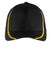 Sport-Tek Hats STC16 Mens Moisture Wicking Stretch Fit Hat Black/Gold Flat Front