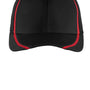 Sport-Tek Hats Mens Moisture Wicking Stretch Fit Hat - Black/True Red