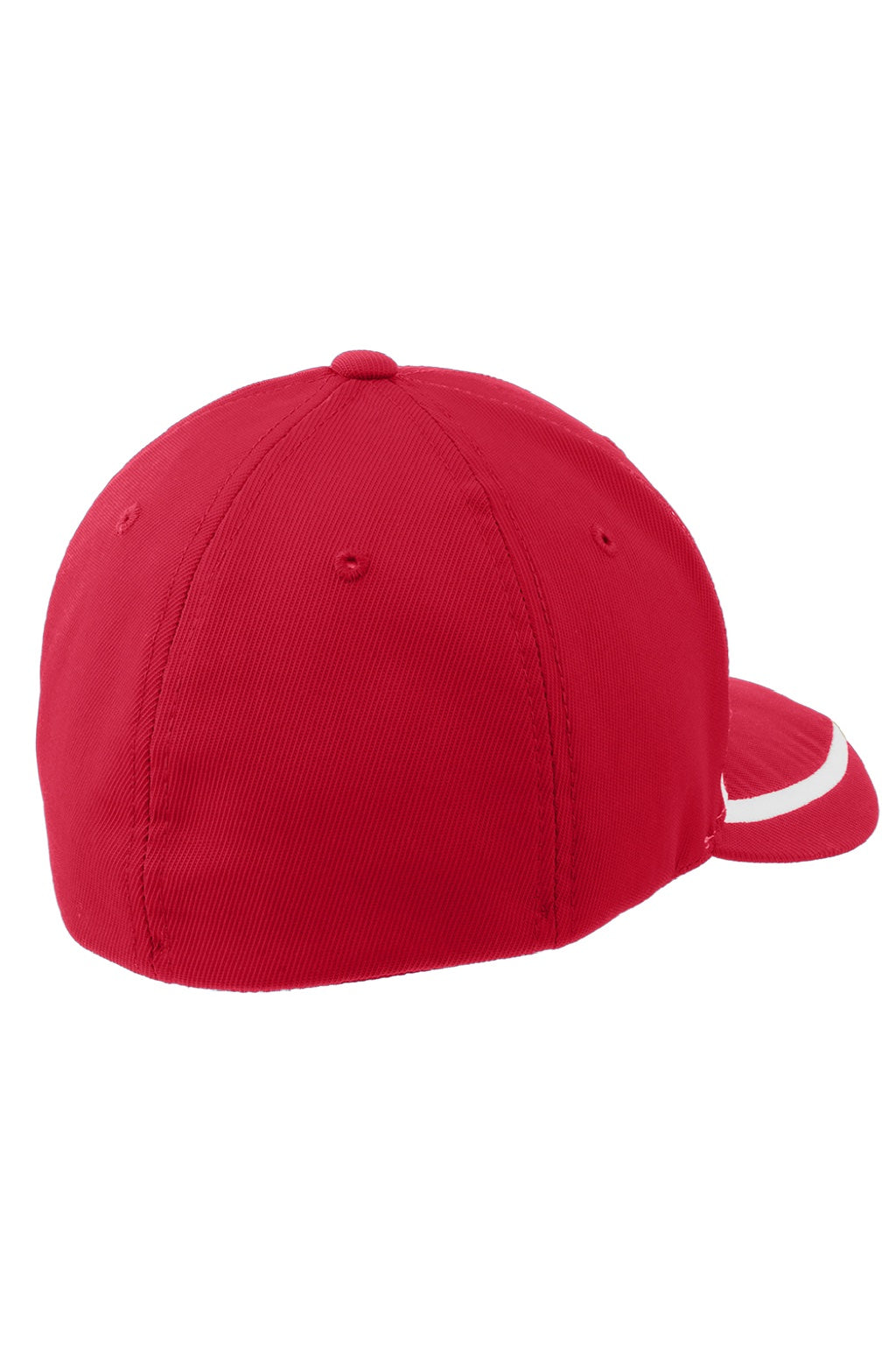 Sport-Tek Hats STC16 Moisture Wicking Stretch Fit Hat True Red/White Flat Back