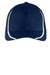 Sport-Tek Hats STC16 Moisture Wicking Stretch Fit Hat True Navy Blue/White Flat Front