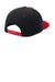 Sport-Tek Hats STC19 Mens Adjustable Hat Black/True Red Flat Back