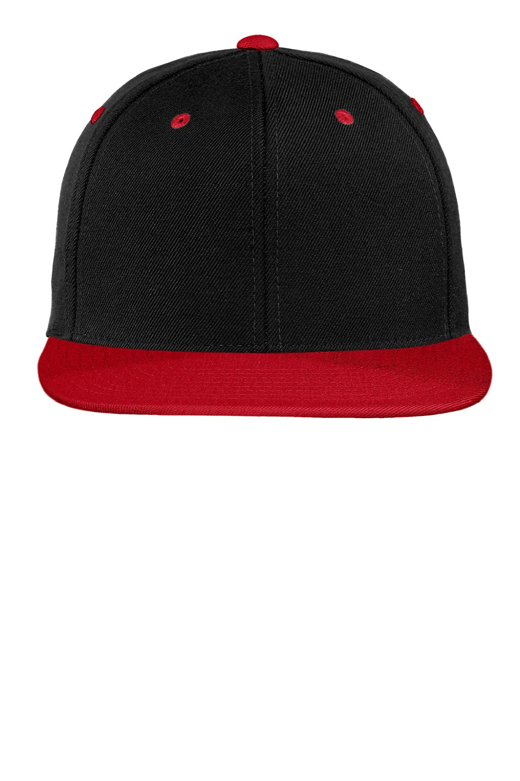 Sport-Tek Hats STC19 Mens Adjustable Hat Black/True Red Flat Front
