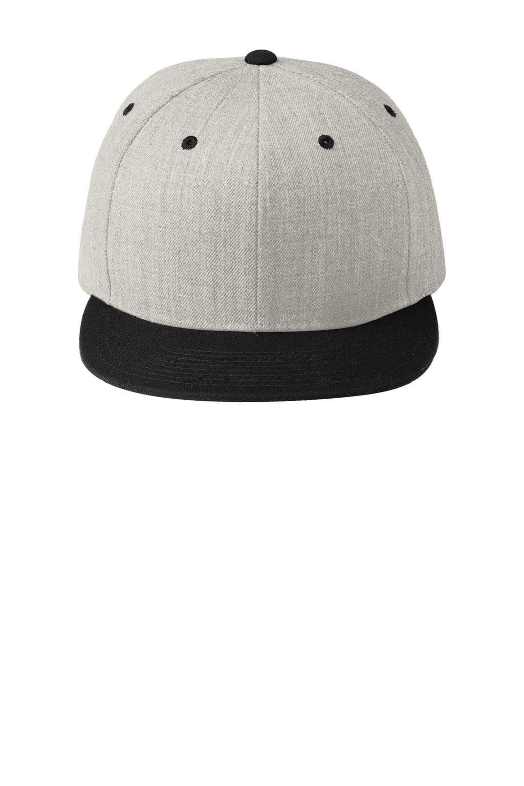 Sport-Tek Hats STC19 Mens Adjustable Hat Heather Grey/Black Flat Front