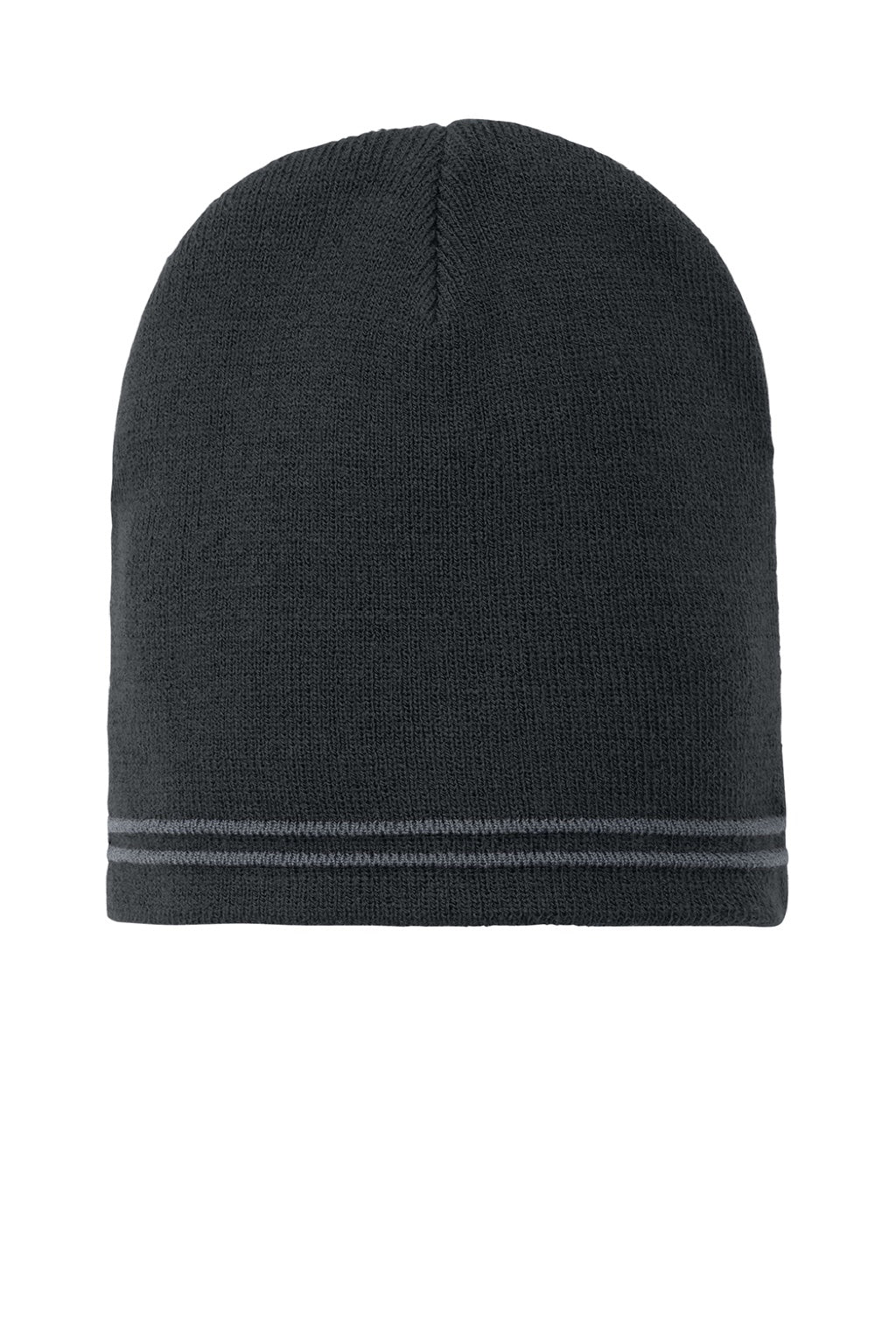 Sport-Tek Hats STC20 Spectator Beanie Black/Iron Grey Flat Front