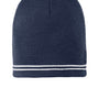Sport-Tek Hats Unisex Spectator Beanie - True Navy Blue/White