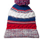 Sport-Tek Hats Unisex Pom Pom Team Beanie - True Red/True Royal Blue/White