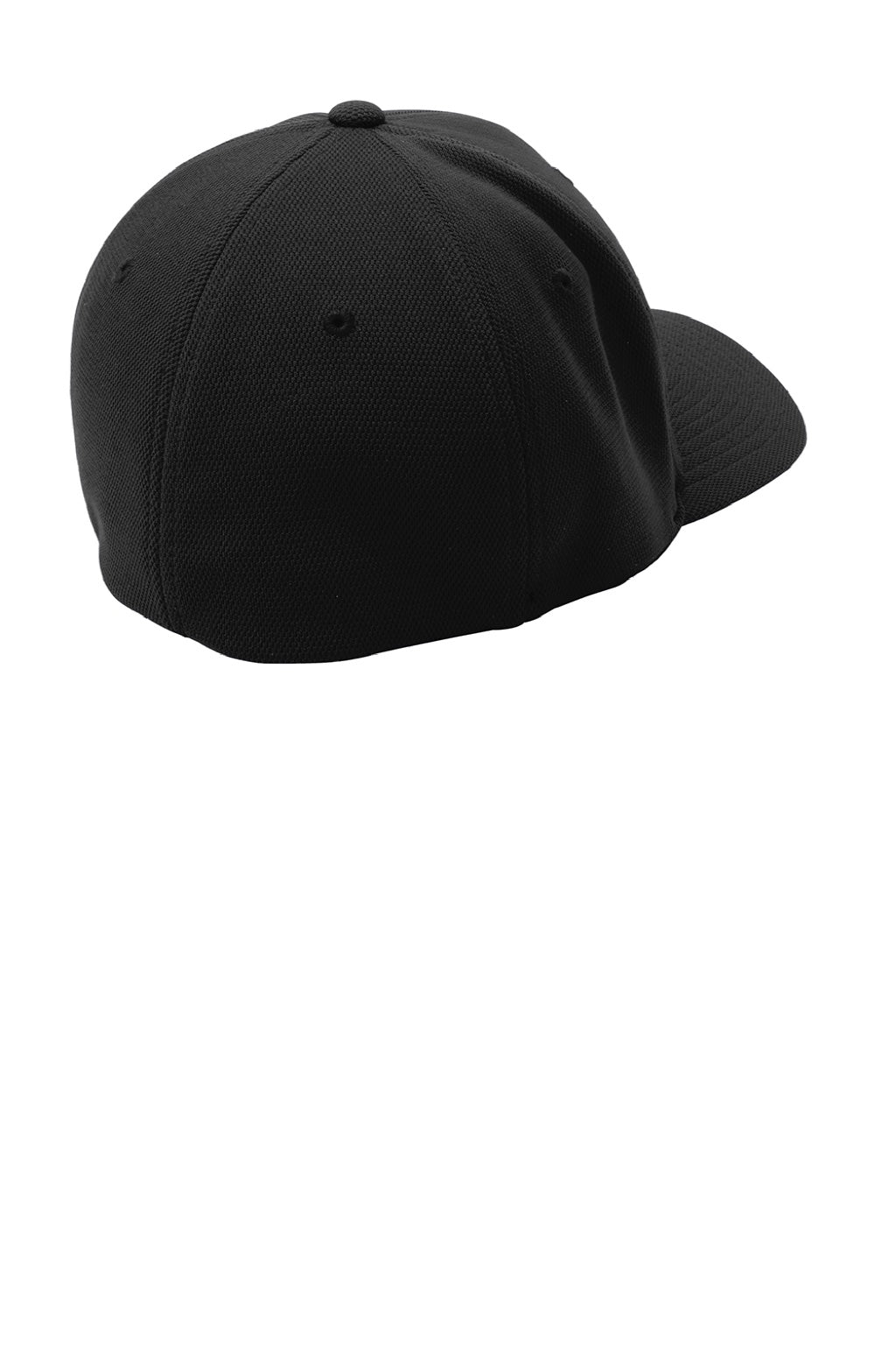 Sport-Tek Hats STC22 Cool & Dry Moisture Wicking Stretch Fit Hat Black Flat Back