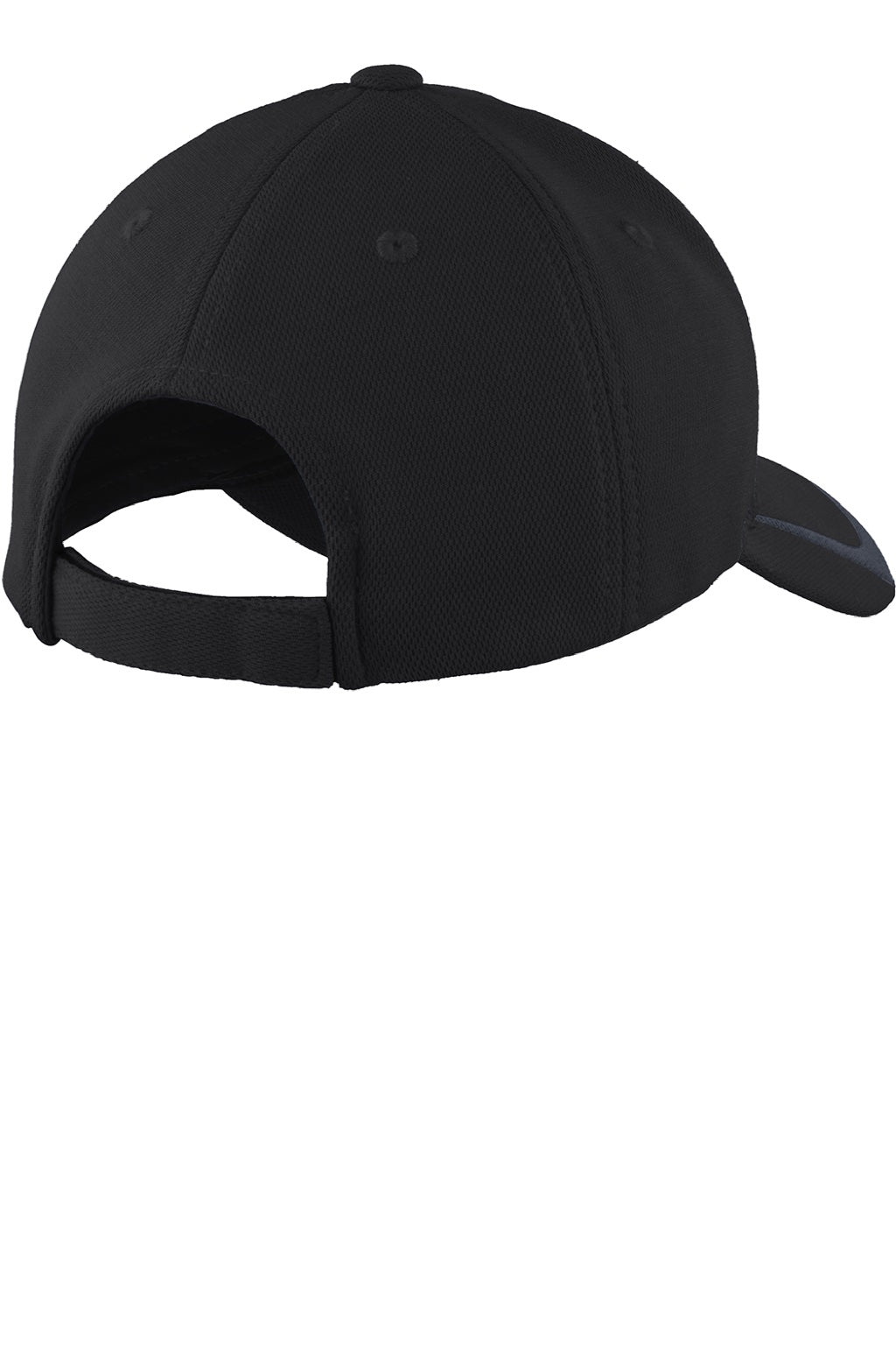Sport-Tek Hats STC24 Mens Moisture Wicking Adjustable Hat Black/Graphite Grey Flat Back