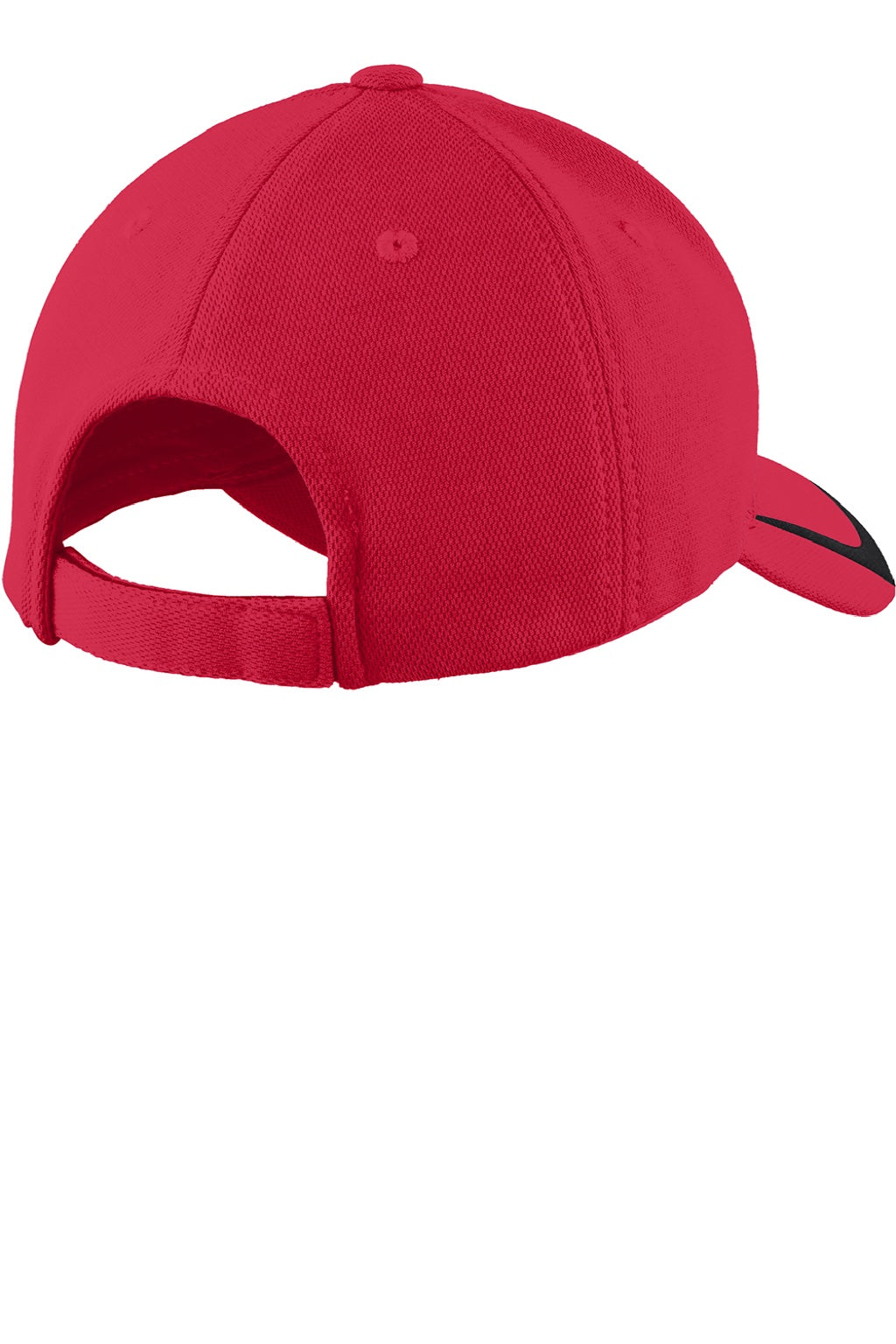 Sport-Tek Hats STC24 Mens Moisture Wicking Adjustable Hat True Red/Black Flat Back