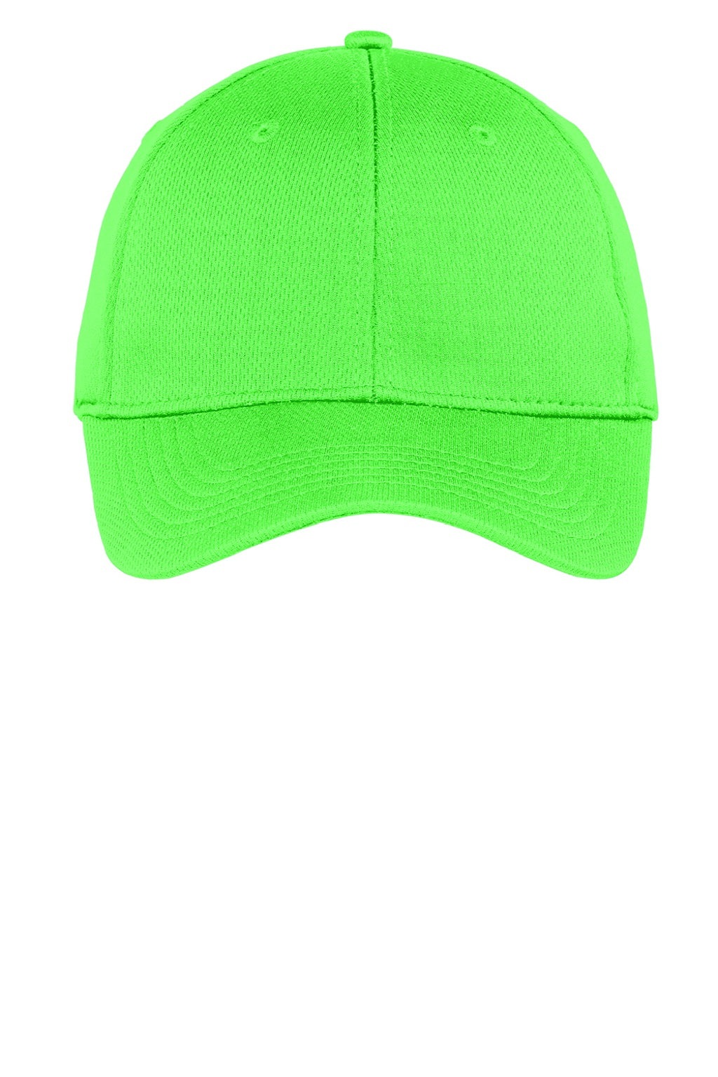 Sport-Tek Hats STC26 Mens Moisture Wicking Adjustable Hat Neon Green Flat Front