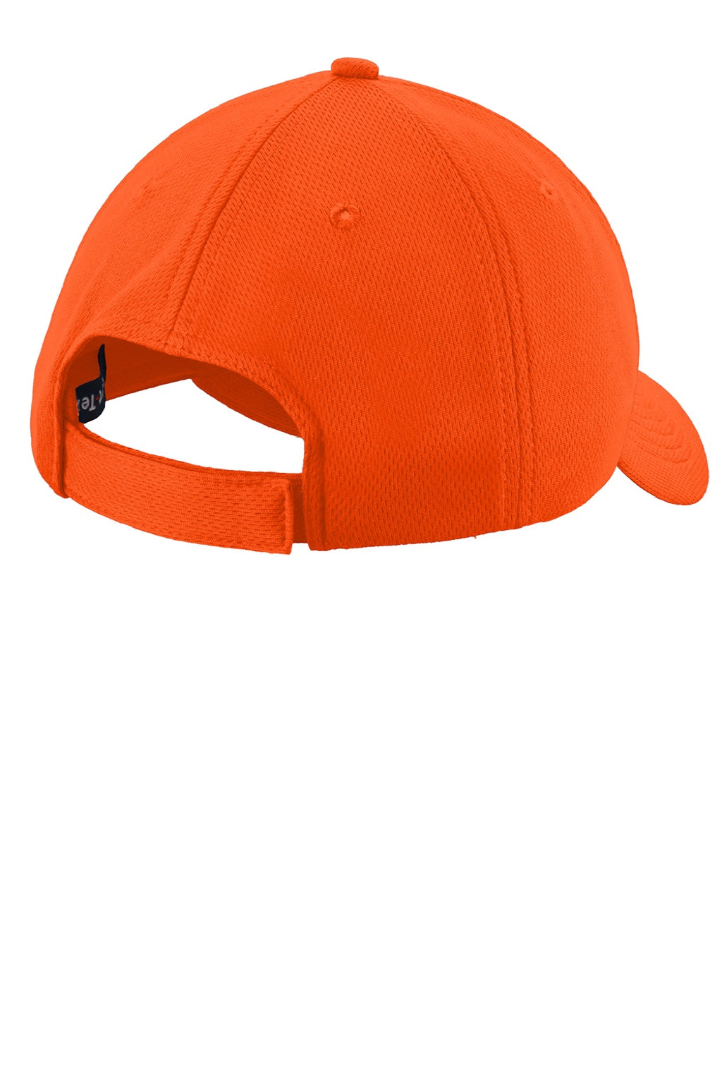 Sport-Tek Hats STC26 Mens Moisture Wicking Adjustable Hat Neon Orange Flat Back